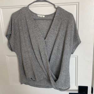 Knit short sleeve top / sweater